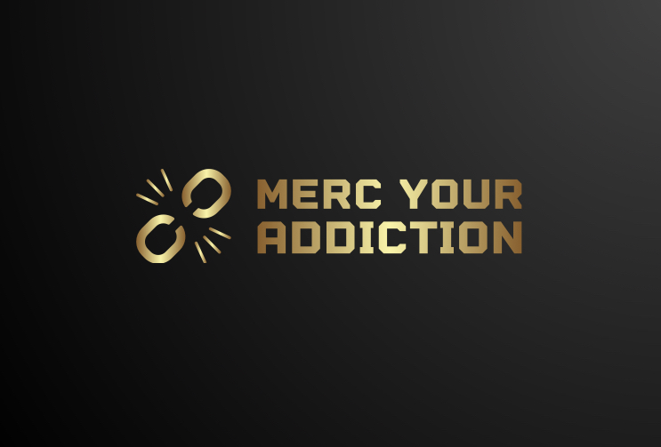 Merc Your Addiction — gold broken chain logo